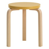 Artek - Stool 60 berken, anniversary edition sun yellow