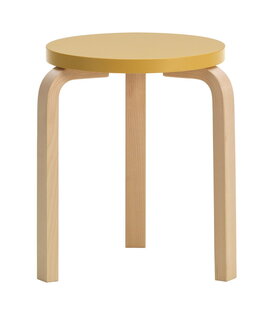 Artek - Stool 60 birch, anniversary sun yellow