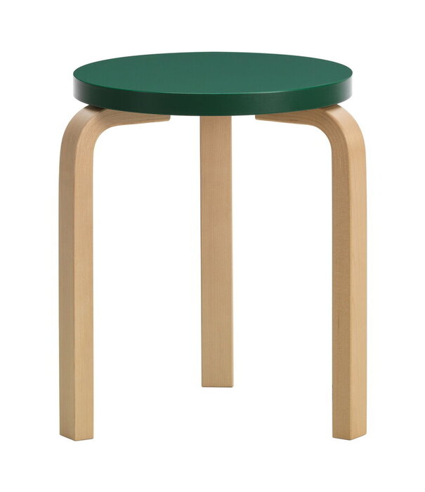 Artek  Artek - Stool 60 Berken / anniversary edition forest green