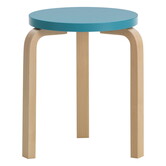 Artek - Stool 60 berken, anniversary edition sky blue