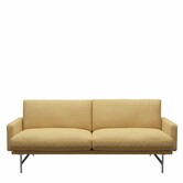 Fritz Hansen - PL112 Lissoni 2-seater Sofa, base stainless steel