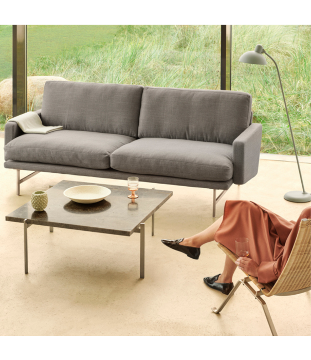 Fritz Hansen Fritz Hansen - Lissoni 2-seater Sofa Grace walnut leather, black base