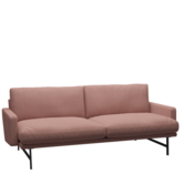 Fritz Hansen - Lissoni 2-seater Sofa Christianhavn 1131, black base