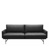 Fritz Hansen - PL112 Lissoni 2-seater Sofa Essential walnut leather