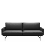Fritz Hansen - PL112 Lissoni 2-zits Bank Essential walnoot leer
