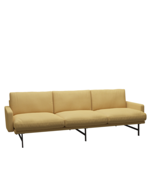 Fritz Hansen - Lissoni 3-seater Sofa Christianshavn 1110, base brown bronze