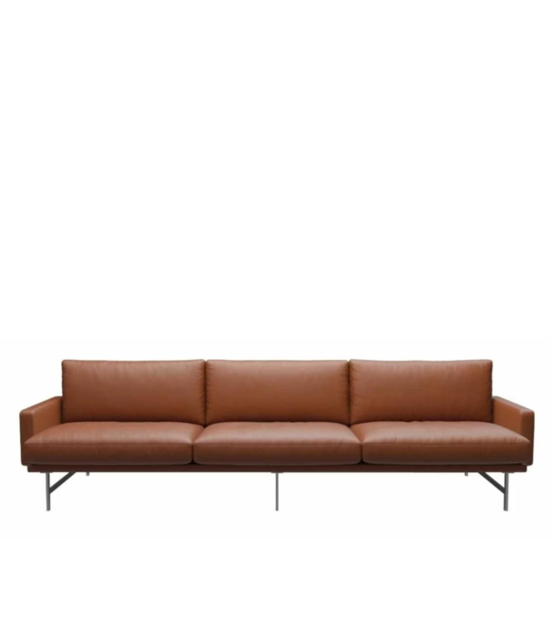 Fritz Hansen Fritz Hansen - Lissoni 3-seater Sofa  Essential walnut leather, stainless steel base