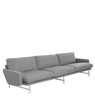 Fritz Hansen - Lissoni 3-zits Bank Christianshavn 1171, basis mat rvs