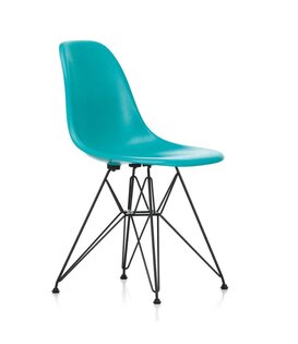 Vitra -  Eames fiberglass side chair DSR turquoise, limited edition