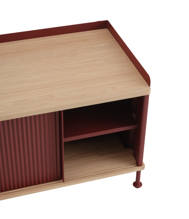 Muuto  Muuto - Enfold dressoir eiken - diep rood L185