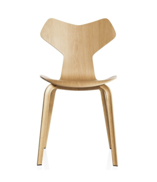 Fritz Hansen Grand Prix Wood Chair, wood base