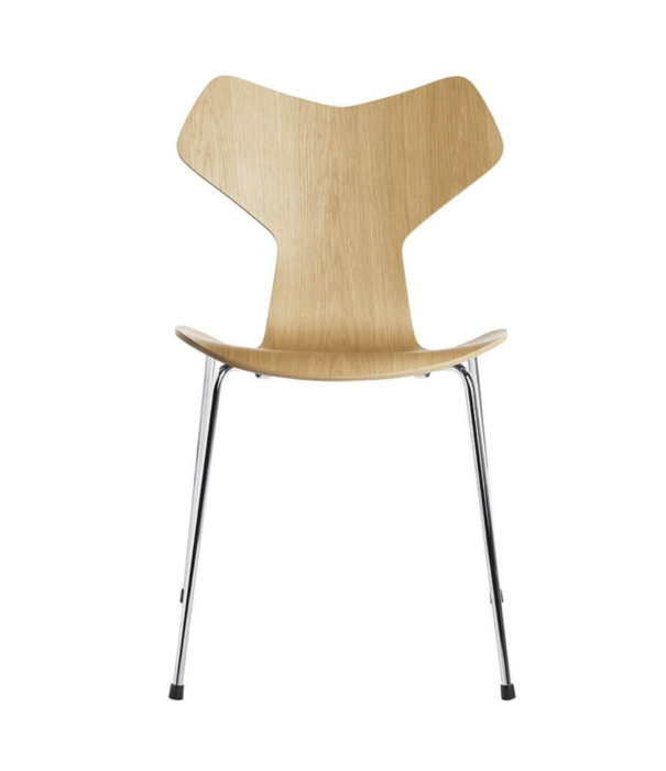 Fritz Hansen Fritz Hansen Grand Prix Stoel hout, chrome poten