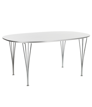 Fritz Hansen - Superellipse B612 Tafel chroom / laminaat L150