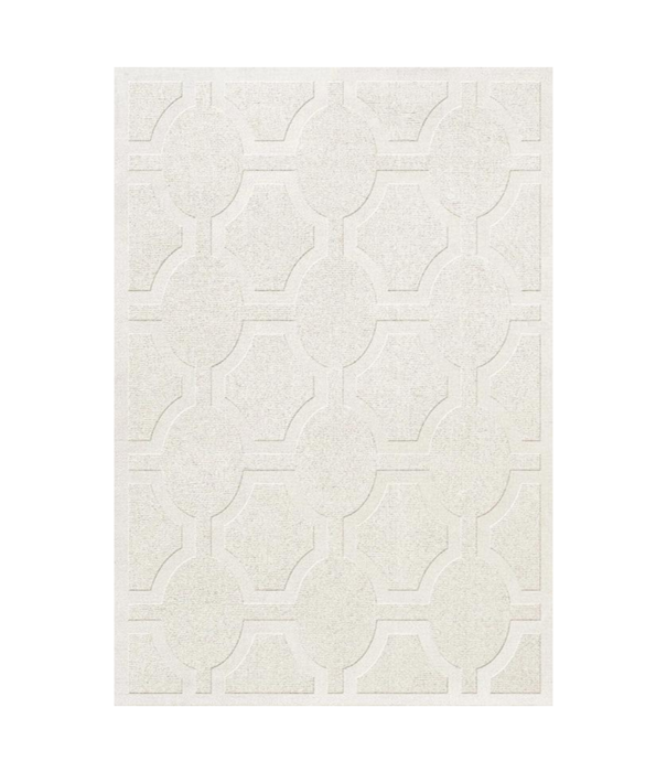 Layered  Layered - Ovals Rug  Wool Bone White