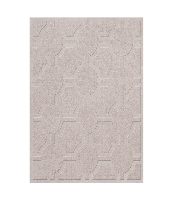 Layered  Layered - Ovals Rug  Wool Oatmeal