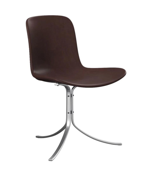 Fritz Hansen Fritz Hansen PK9 Dining Chair Embrace leather, stainless steel base