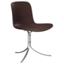 Fritz Hansen - PK9 eetkamerstoel Embrace leer, rvs voet
