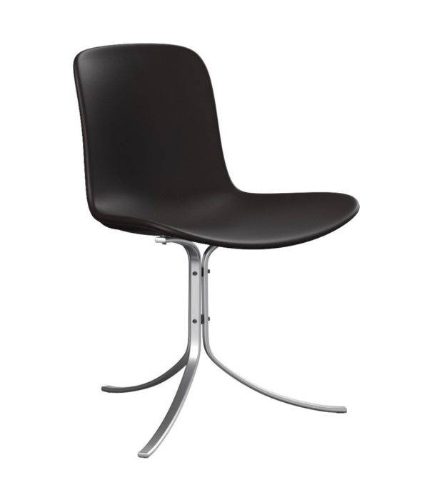 Fritz Hansen Fritz Hansen - PK9 dining chair Aura leather, stainless steel base