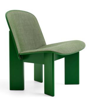 Hay - Chisel lounge chair lush green, front Canvas 926