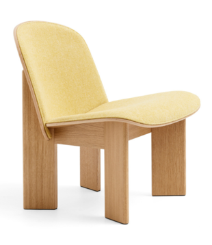 Hay - Chisel lounge chair oak, front Hallingdal 407