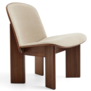 Hay - Chisel lounge chair walnut, front Linara 216