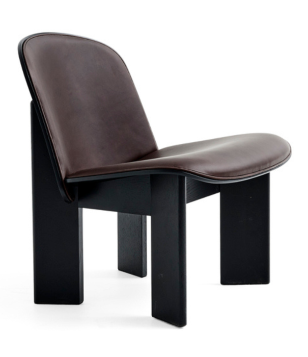 Hay  Hay - Chisel lounge chair black oak, Sense dark brown leather