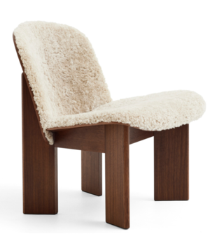 Hay - Chisel lounge chair walnut, sheepskin Mohawi 21