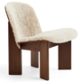 Hay - Chisel lounge chair walnut, sheepskin Mohawi 21