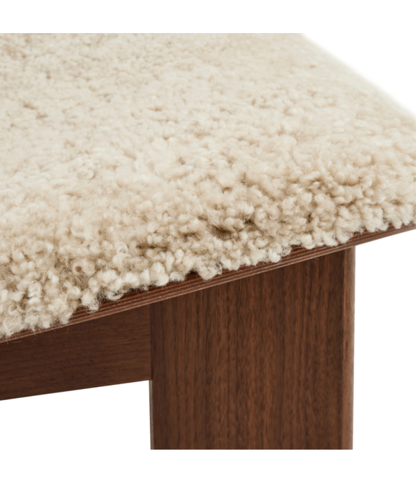 Hay  Hay Chisel lounge stoel walnoot, schapenvacht Mohawi 21