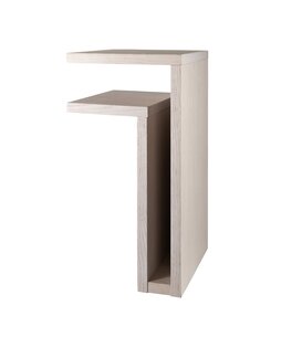 Maze - F-Shelf wandplank links,  wit gebeitst