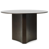 Bue eettafel donkerbruin gebeitst eiken Ø120