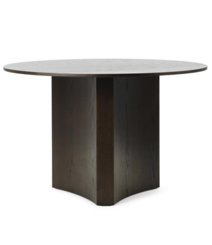 Bue Dining Table dark brown stained oak Ø120
