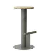 Pole barkruk grenen / grey H75