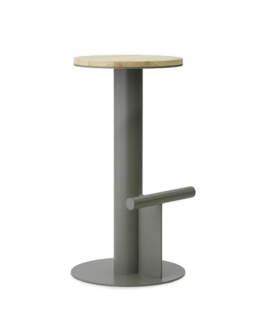 Normann Copenhagen - Pole barkruk grenen / grey H75