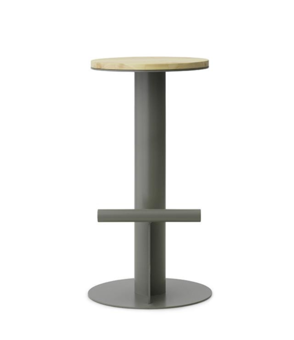 Normann Copenhagen  Pole barkruk grenen / grey H75