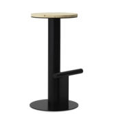 Pole barkruk grenen / black H75