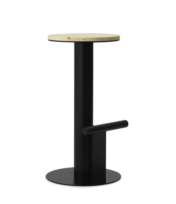 Normann Copenhagen  Pole Barstool pine / black H75