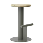 Pole counter stool pine / grey H65