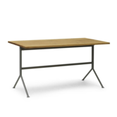 Normann Copenhagen - Kip bureau grijs staal / eiken top