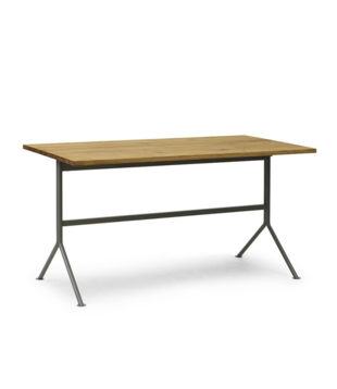 Kip Desk grey steel, oak