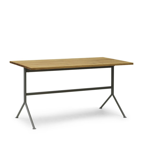 Normann Copenhagen  Kip bureau grijs staal / eiken top