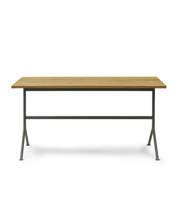 Normann Copenhagen  Kip bureau grijs staal / eiken top