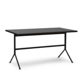 Kip desk black steel / dark brown pine