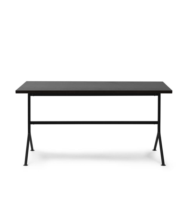 Normann Copenhagen  Kip bureau zwart staal / donkerbruin grenen