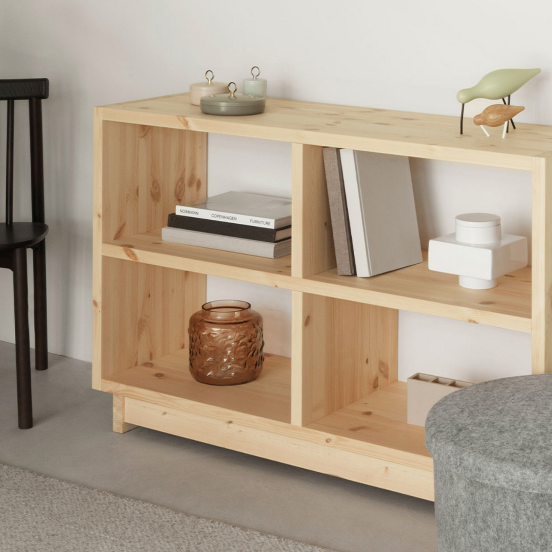 Plank bookcase High, pine - NORDIC NEW