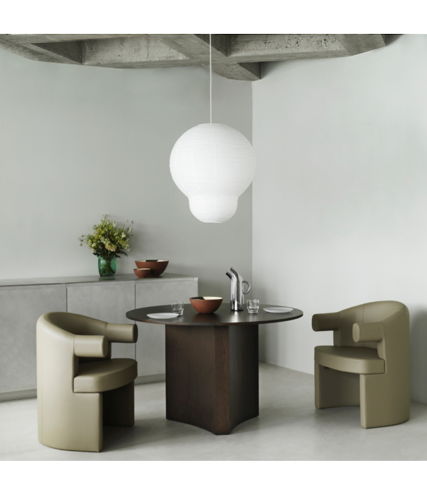 Normann Copenhagen  Bue dining table dark brown stained oak Ø120