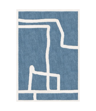 Layered Gotland Klint Cornflower Blue Rug