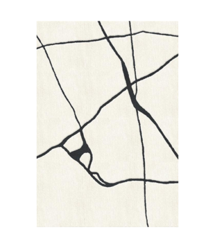 Layered Gotland Black / White Rug