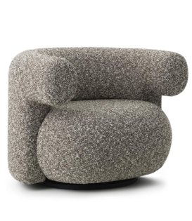 Normann Copenhagen - Burra lounge chair w.swivel, fabric Zero 0110