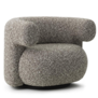 Normann Copenhagen - Burra lounge chair w.swivel, fabric Zero 0110